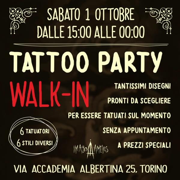 EVENTO PASSATO / TATTOO PARTY WALK-IN